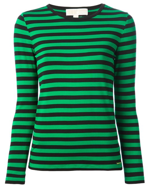 MICHAEL Michael Kors Green Striped T-Shirt
