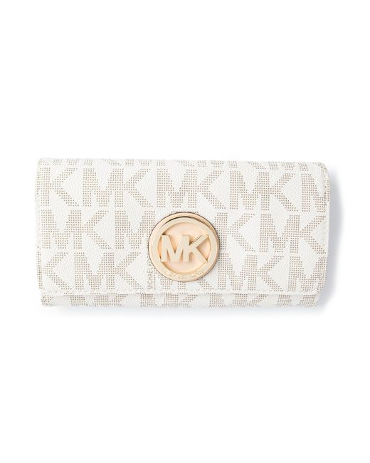 MICHAEL Michael Kors White Monogram Print Wallet