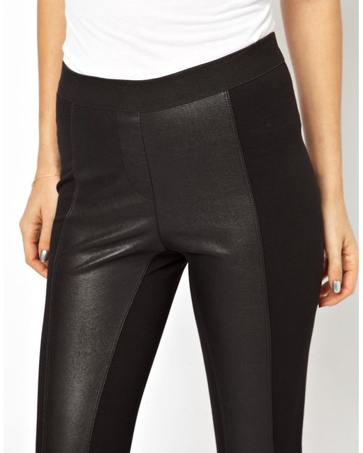 Faux Leather Panels in Black 
