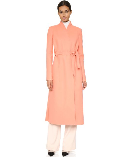 Narciso Rodriguez Pink Double Face Wool Coat - Rose