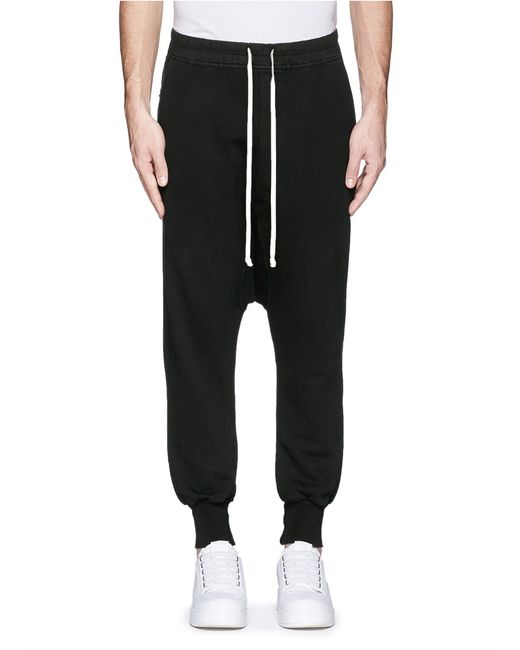 Rick Owens DRKSHDW 'prisoner' Drop Crotch Sweatpants in Black for