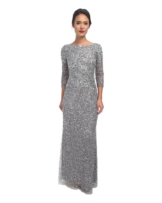Adrianna Papell Long Sequin Dress in 