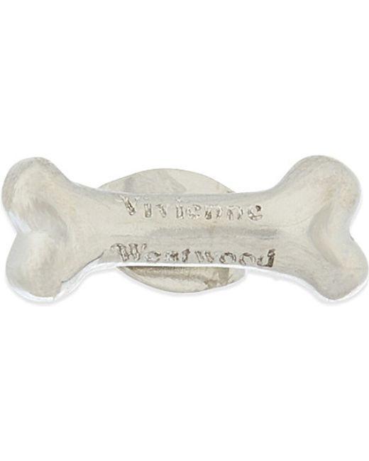 Vivienne Westwood Metallic Otho Dog Bone Stud Earring