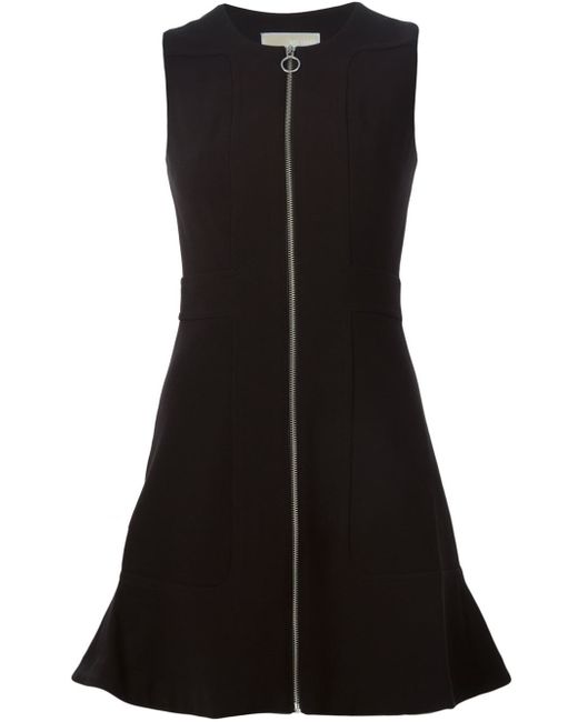 MICHAEL Michael Kors Black Front Zip Dress