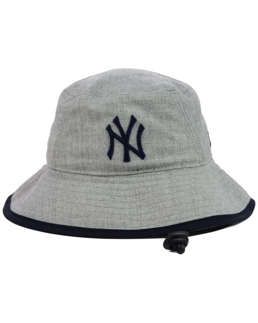 KTZ New York Yankees Heather Tipped Bucket Hat in Gray for Men | Lyst