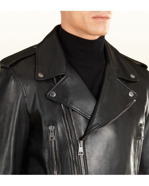 Gucci Black Leather Biker Jacket for men