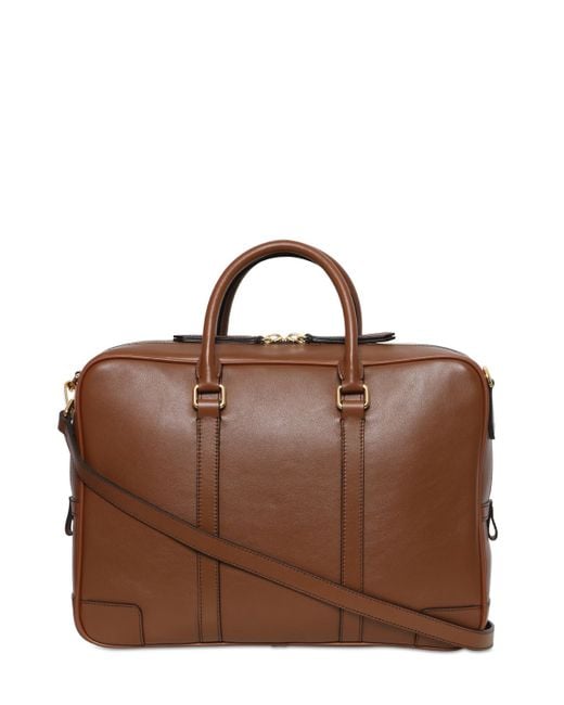Burberry Brown Leather Briefcase for men