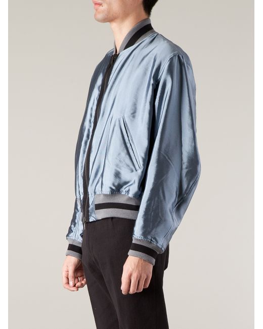 Haider Ackermann Reversible Bomber Jacket in Blue for Men | Lyst