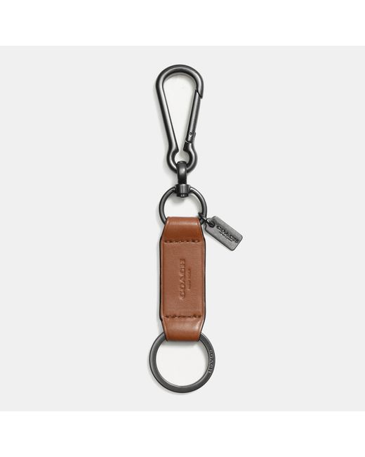 COACH Trigger Snap Key Ring in Metallic Lyst