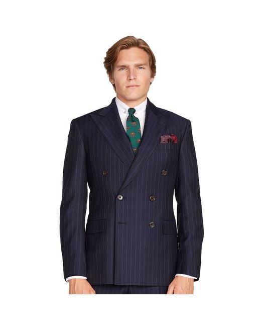 Polo Ralph Lauren Bedford Double-breasted Suit in Blue for Men | Lyst