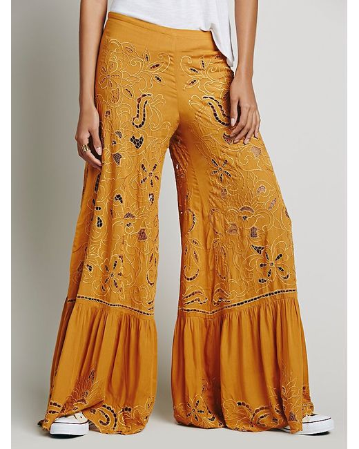 Free People Yellow Womens Bali Dewa Pant
