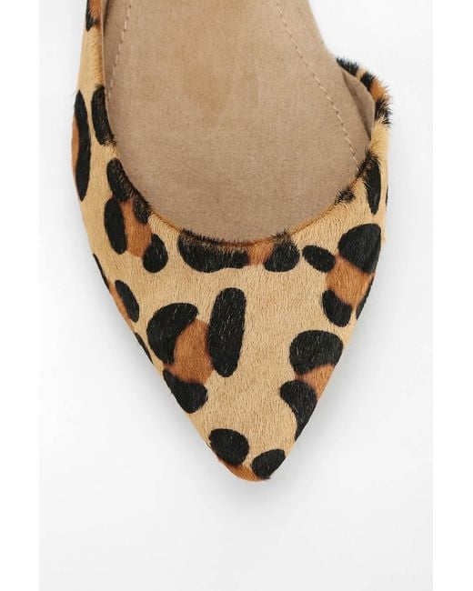 Steve Madden Elusion Leopard Print Dorsay Flat | Lyst