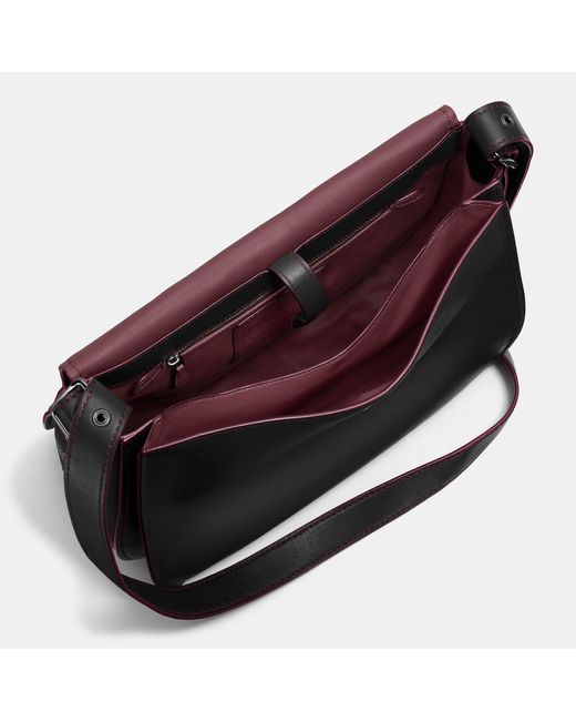 COACH Saddle Bag 35 In Glovetanned Leather in Black | Lyst