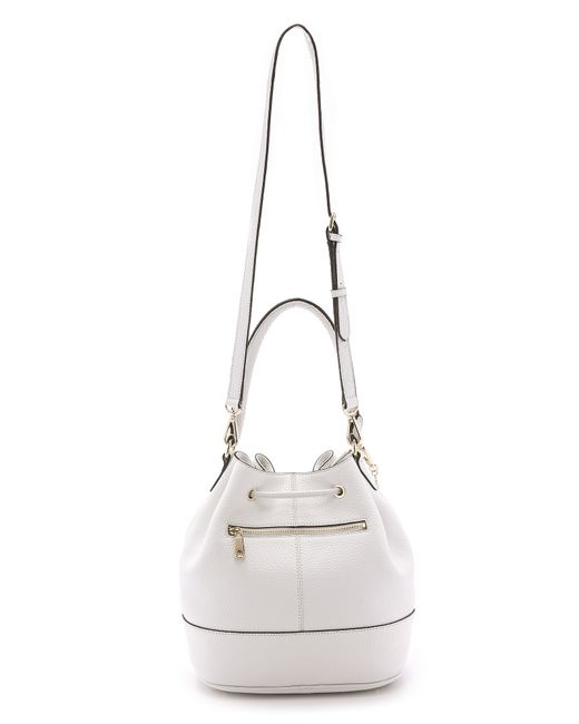 DKNY Natural Drawstring Bucket Bag - White