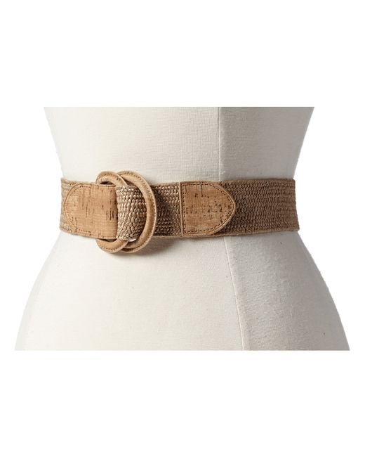 Lauren by Ralph Lauren Brown 1 12 Woven Stretch Straw Pullback Belt