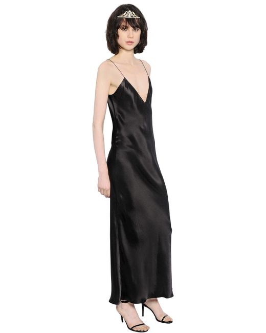 Saint Laurent Silk Satin Slip Maxi 