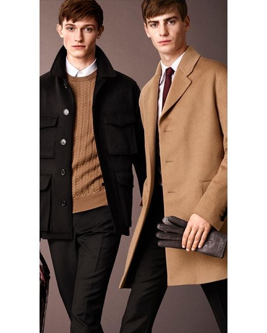 Burberry Camel Hair Coat in Brown for Men | Lyst