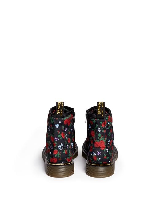 Floral doc martens kids best sale