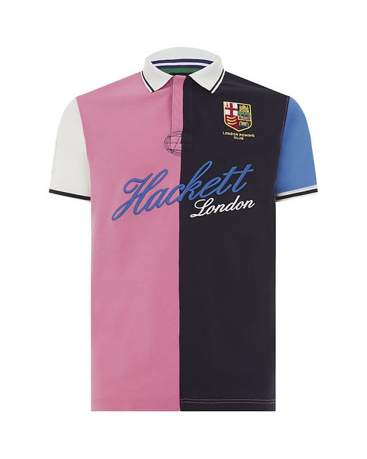 Hackett Pink London Rowing Club Polo Shirt for men