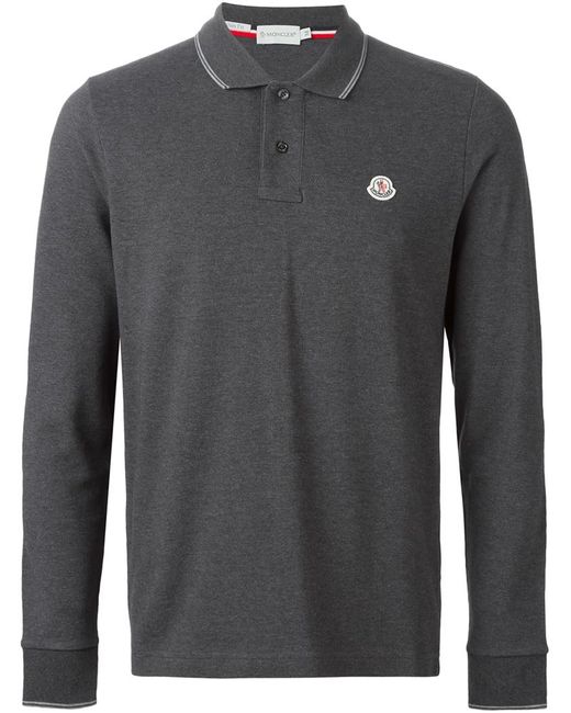 mens moncler long sleeve polo