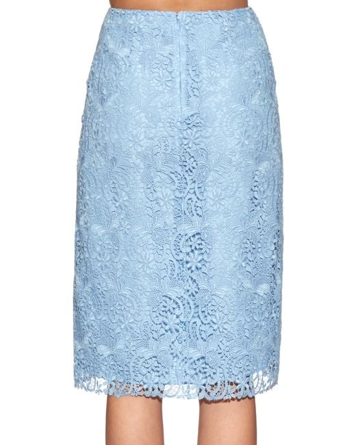 Light blue lace skirt If you are looking for a perfect spring style pencil skirt, Empra should be among your list of choices. This classy mid-length pencil skirt has a lace overlay as well as .