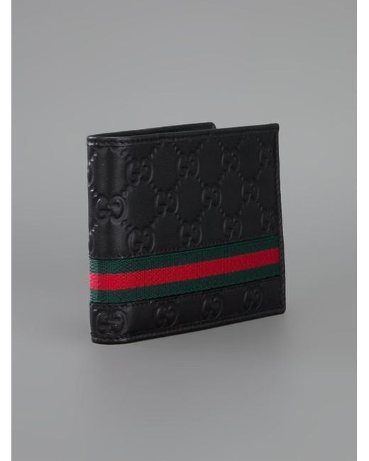 Gucci Black Monogram Embossed Wallet for men