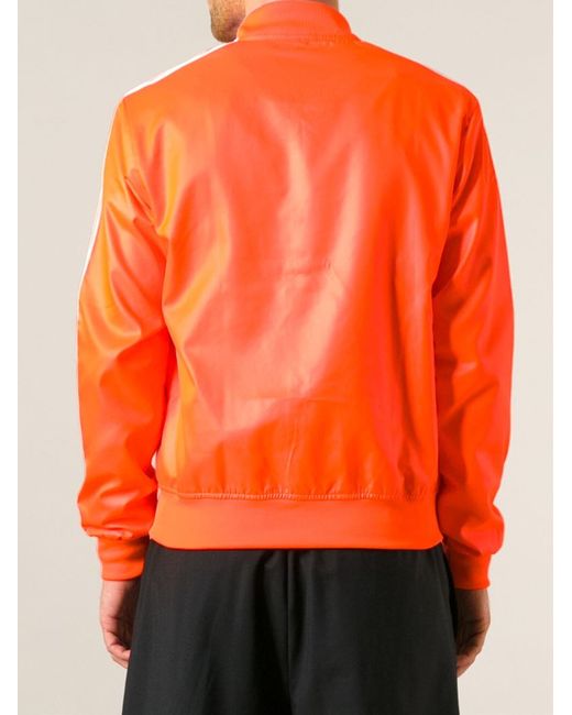 Adidas Orange Track Bomber Jacket for men