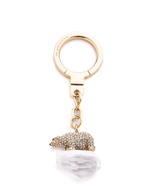 Kate Spade Polar Bear On Ice Keychain 
