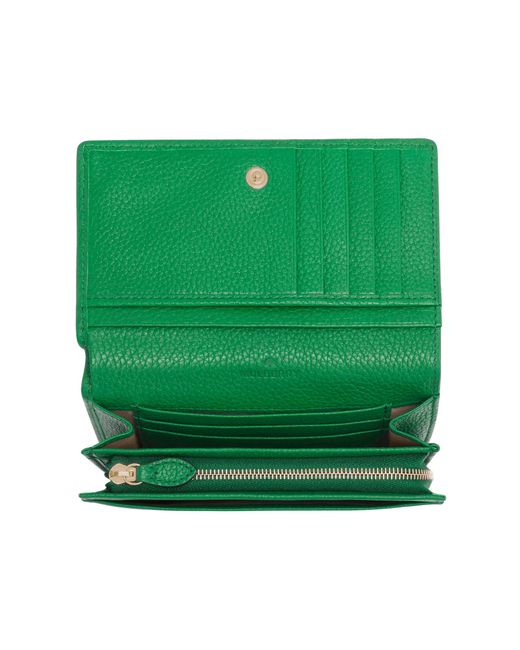 Mulberry Plaque Small Classic Grain Leather Zip Coin Pouch, Mulberry Green  at John Lewis & Partners