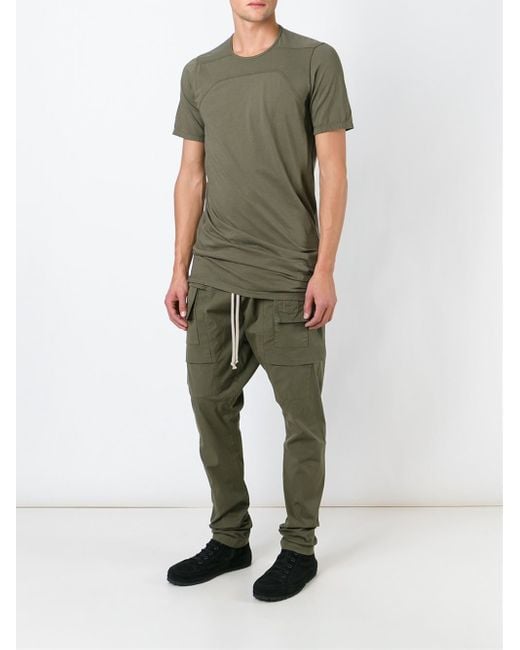パンツ mnml drop crotch cargo pants rick owens Rick Owens Drop Crotch Cargo Pants in Green for Men | Lyst