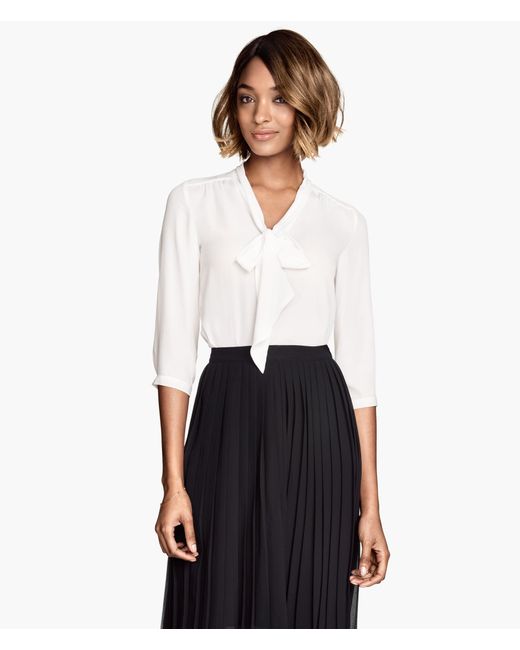 h&m bow blouse