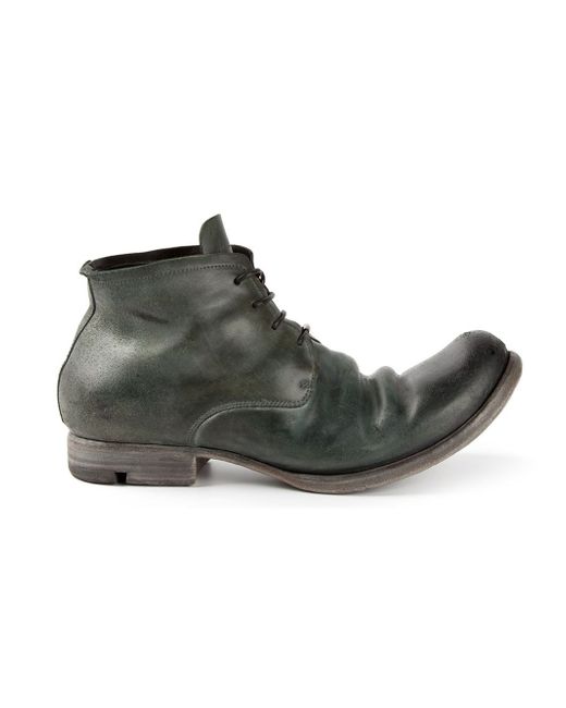 Layer Zero Green Signature Upturned Toe Box Laceup Boots for men