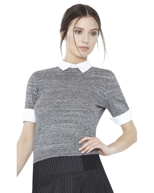 Crew neck sweater and collared shirt hotsell