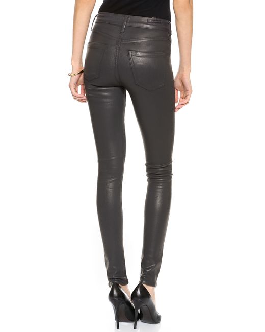 Citizens of Humanity Rocket Leatherette Coated Jeans - Meteorite in Gray |  Lyst