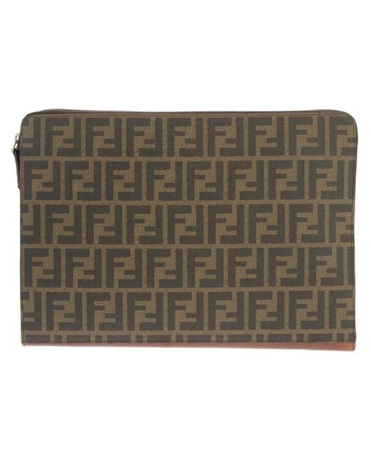 Fendi Zucca Laptop Case in Brown Lyst