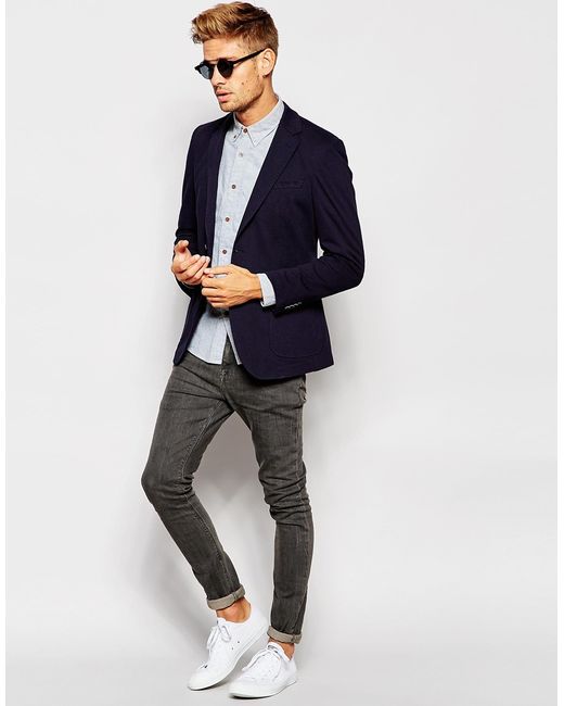 Esprit Jersey Blazer In Slim Fit in Blue for Men | Lyst Canada