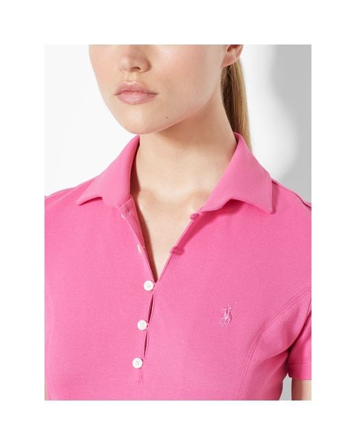 Ralph Lauren Golf Pink Stretch-Cotton Polo Dress