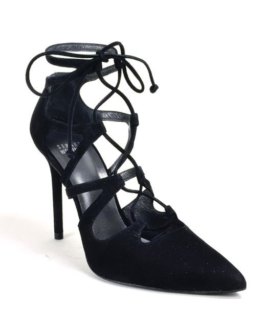 stuart weitzman lace heels