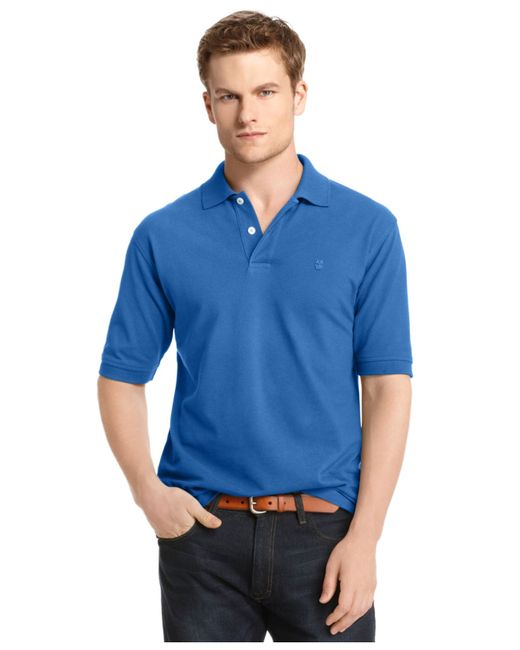 Izod Heritage Classic Premium Pique Polo Shirt in Blue for Men (blue ...