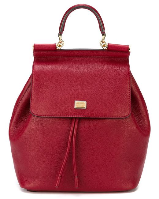 Dolce & Gabbana Red 'sicily' Backpack