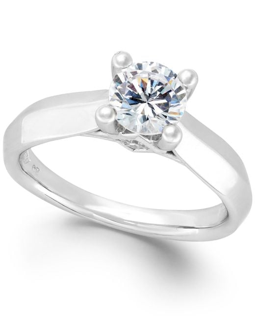  Macy s  Certified Diamond Solitaire Engagement  Ring  In 14k 