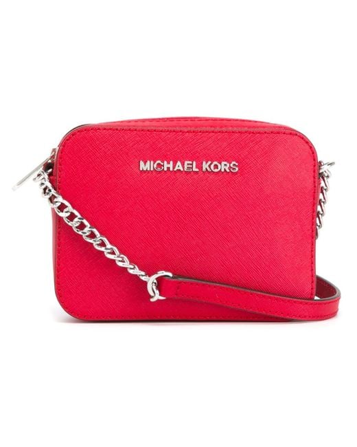 Michael Kors Red Ladies Bradshaw Small Logo Convertible Shoulder Bag  30S1G2BL1B 194900557341 - Handbags - Jomashop