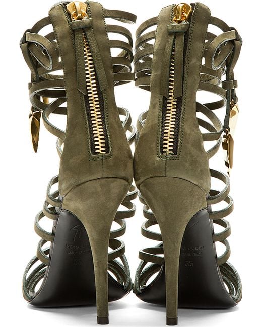 Green gladiator heels 2025