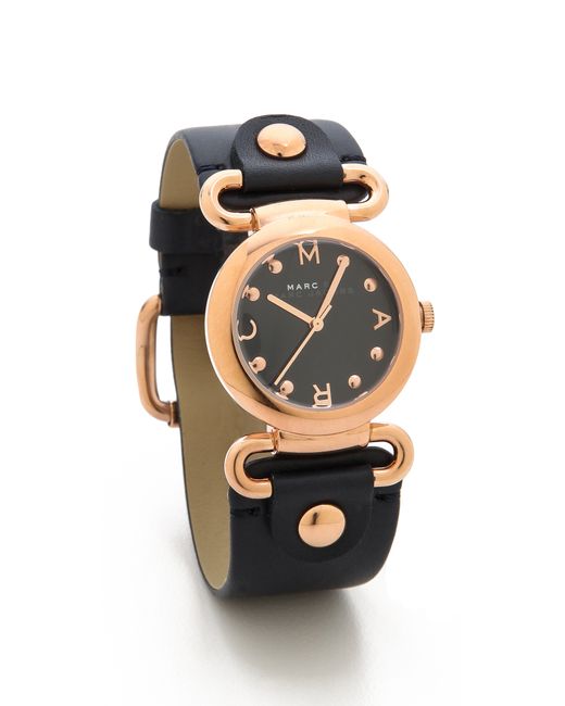 Marc By Marc Jacobs Molly Watch - Rose Gold/Navy in Blue | Lyst