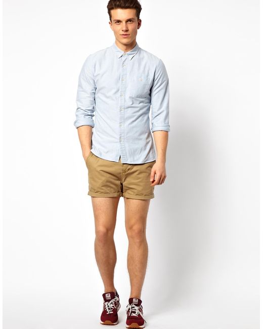Mens short hotsell length chino shorts