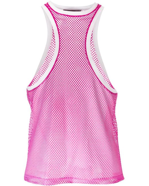 DSquared² Pink Techno Mesh Tank Top for men