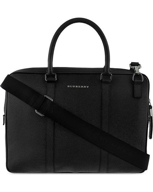 Burberry Newburg Leather Laptop Bag - For Women in Black | Lyst UK