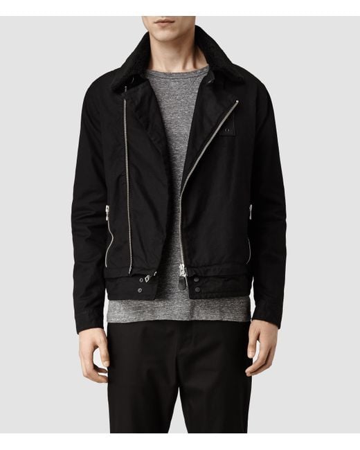 AllSaints Black Lennox Jacket for men