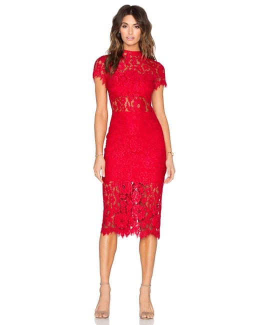 Alexis Red Leona Lace Dress