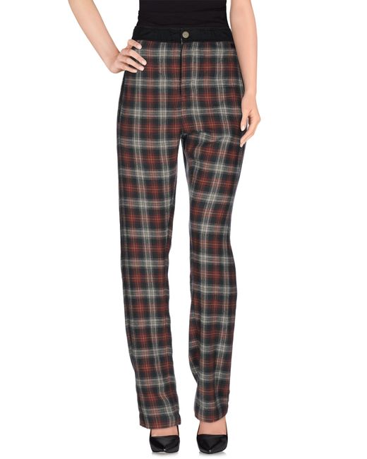 Ãtoile isabel marant Velt Plaid Cotton And Wool-blend Tapered Pants in Red (Brick red) - Save 70